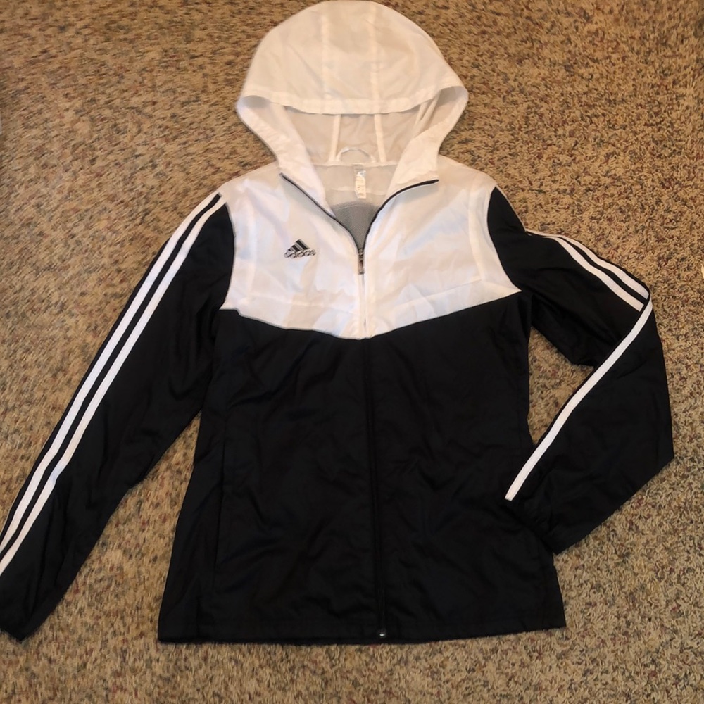 unisex adidas rain shell zip up jacket